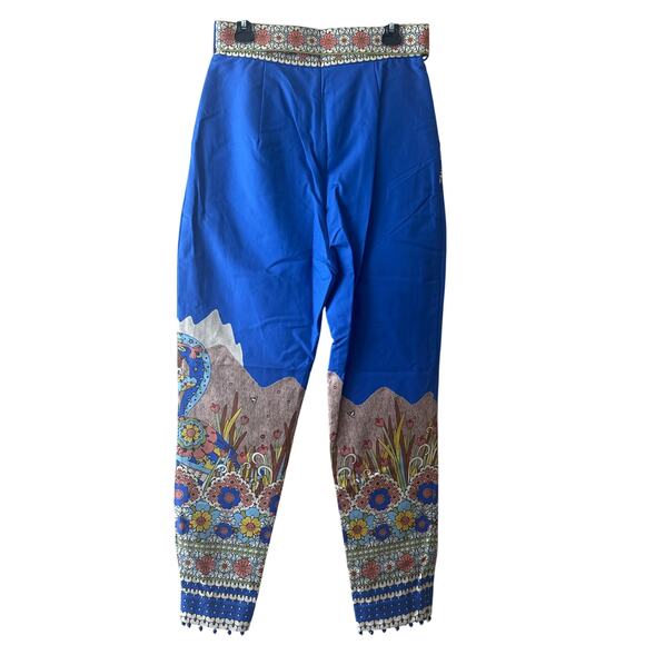 Zimmermann NWT Cosmic Zodiac Belted Print Silk Cotton Pants Size 8 - Picture 4 of 13